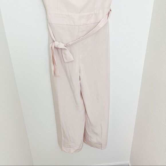 NWT Club Monaco Naveah Dusty Pink Off Shoulder Linen Jumpsuit - Picture 5 of 10